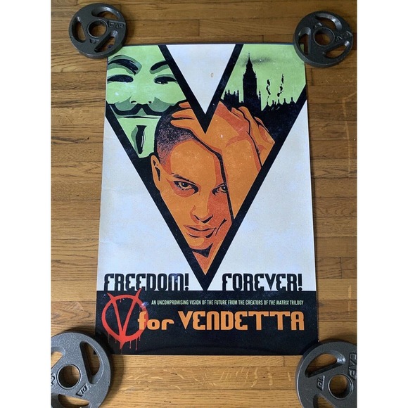 Art | V For Vendetta Hugo Weaving Natalie Portman Movie Poster 24 X 36 ...